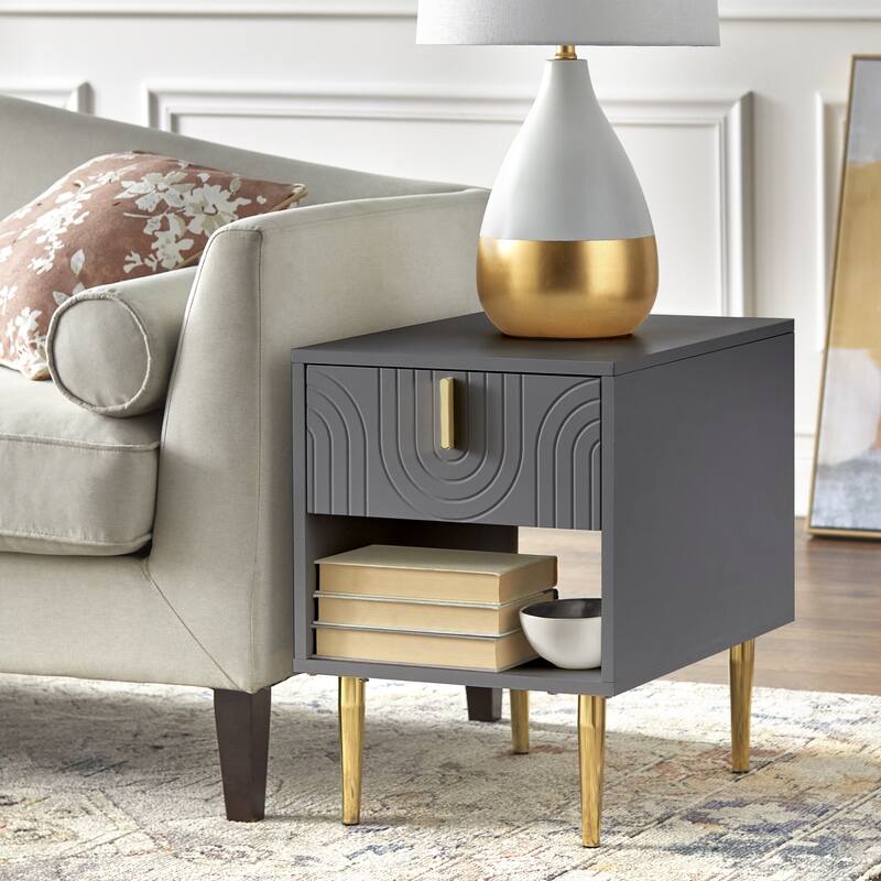 Lifestorey Tabaria End Table - Grey