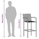 preview thumbnail 20 of 46, vidaXL 5 Piece Patio Bar Set Gray Solid Wood Acacia and Poly Rattan - 23.6" x 23.6" x 41.3"