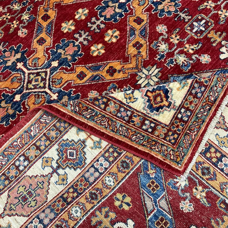 HERAT ORIENTAL Handmade Super Kazak Wool Rug - 5'8" x 8'8"
