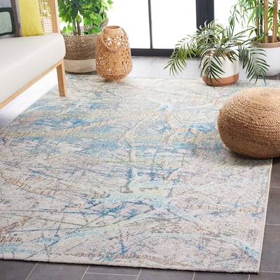 SAFAVIEH Barbados Nineke Modern Waterproof Patio Backyard Rug - 9'10" x 12'5"