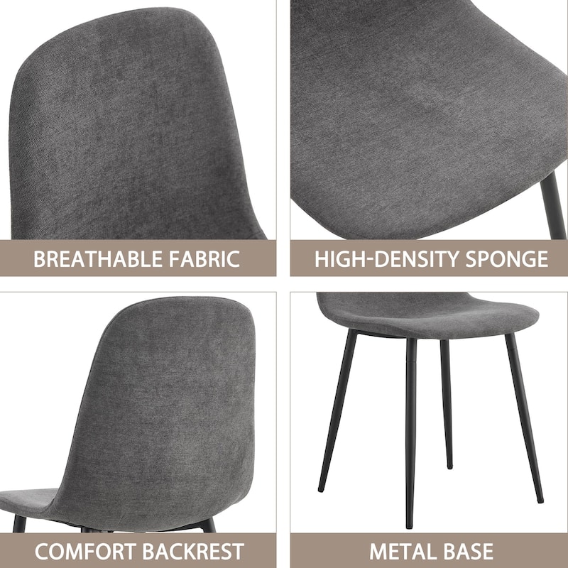 Dining Chairs Set of 4 Modern Kitchen Cushioned Side Chairs