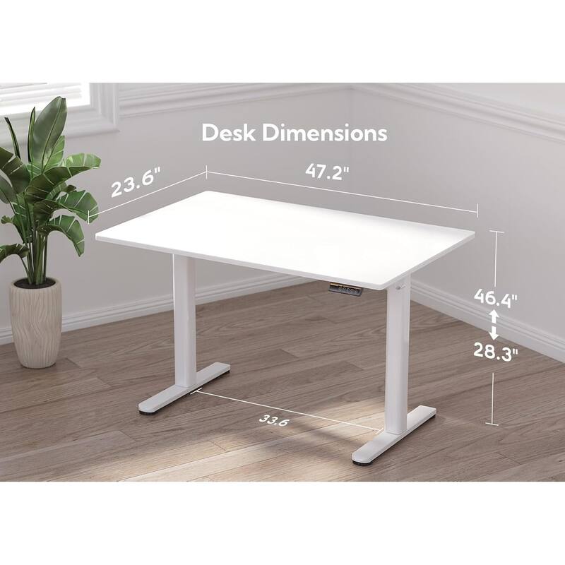 Electric Glass Standing Desk Adjustable Height Computer Desk Stand Up Desk