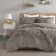 Leena Shaggy Faux Fur Comforter Set by Intelligent Design - Grey - Full - Queen