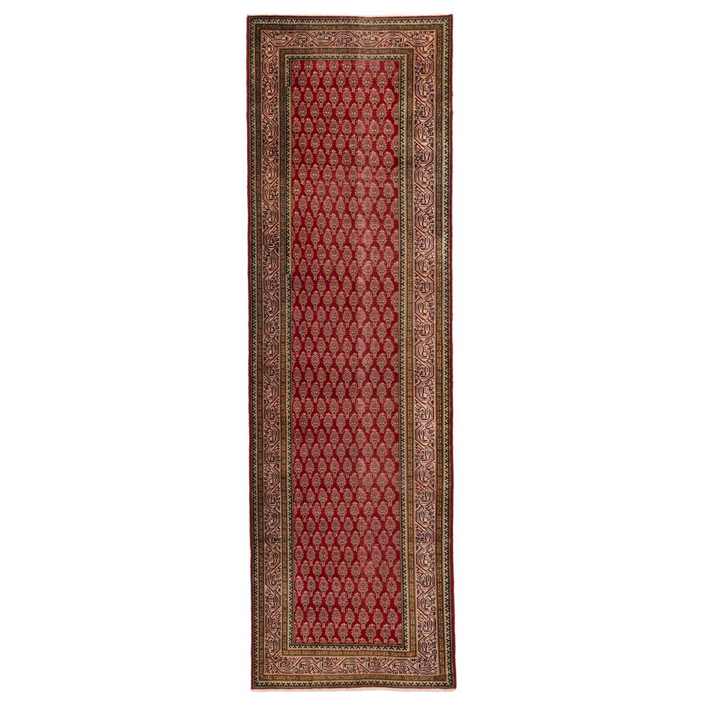 ECARPETGALLERY Hand-knotted Anadol Vintage Red Wool Rug - 3'1 x 10'11