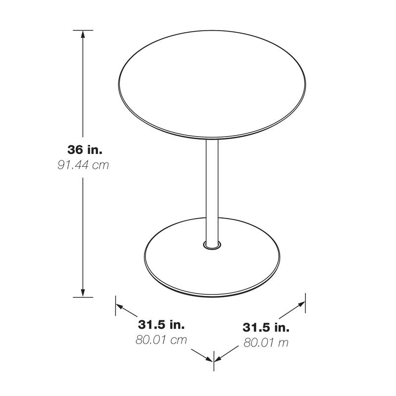 32" Flower Round Counter Height Table