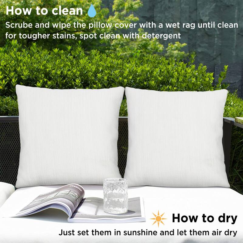 Cooling Outdoor Pillows with Pure Cotton Cover Set of 2
