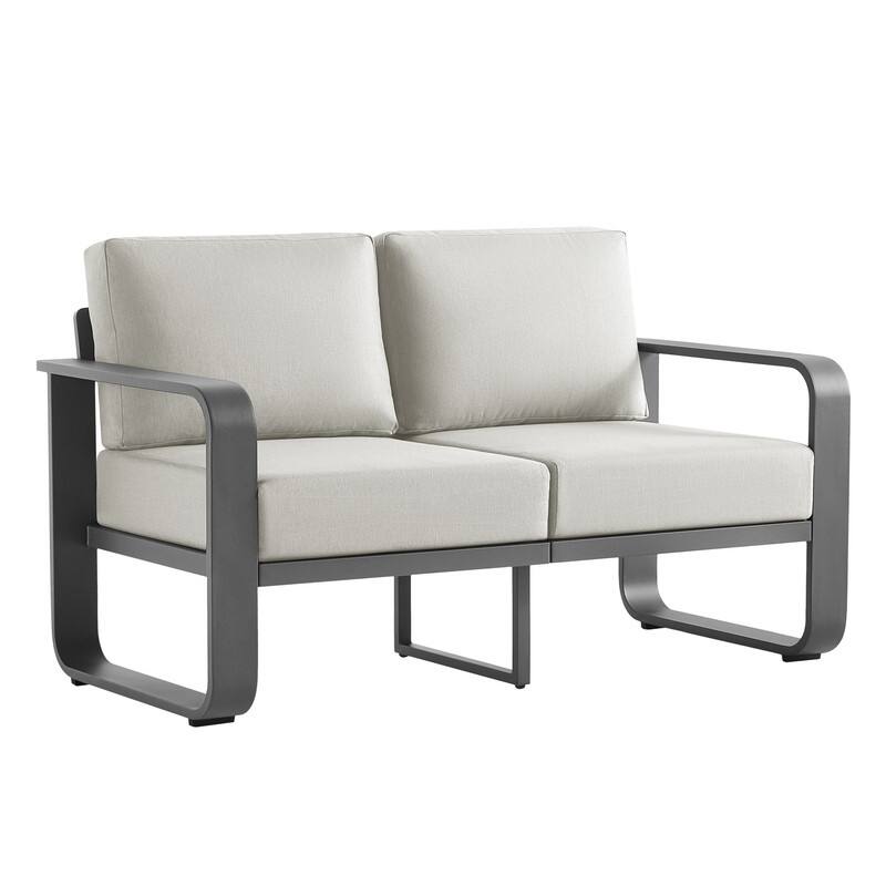 Spruce & Spring Outdoor Patio Furniture Set Aluminum Sofa Accent Chair