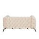 preview thumbnail 11 of 46, 63" Velvet Upholstered Loveseat Sofa with Button Tufted Back