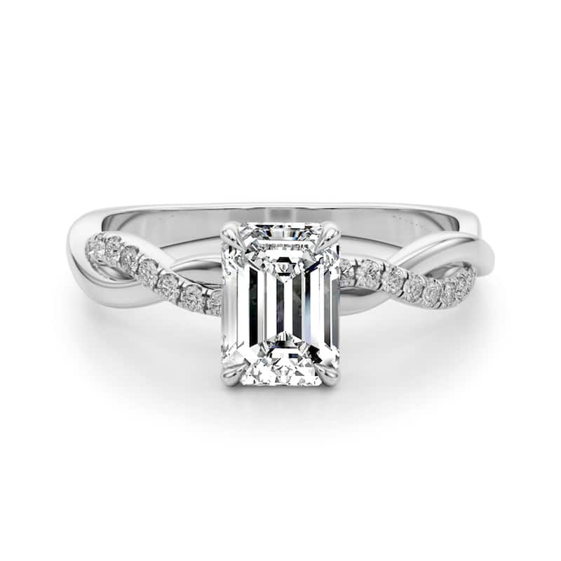 Auriya 14k White Gold Lab Grown Emerald Diamond Engagement Ring 0.50 to 5.00 ct. tw. (F-G VS)