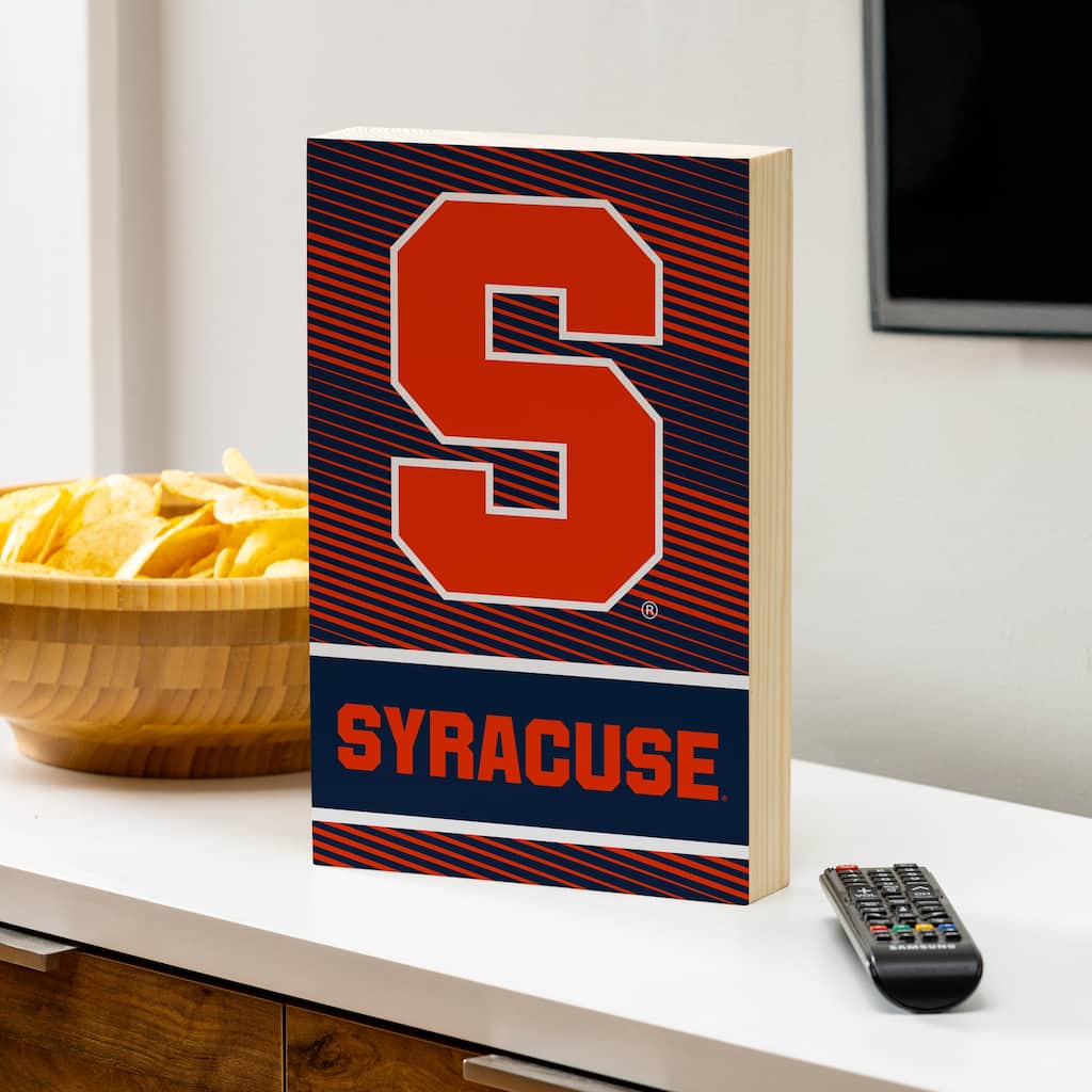 Syracuse University Wooden Tabletop Mantel Shelf Sign