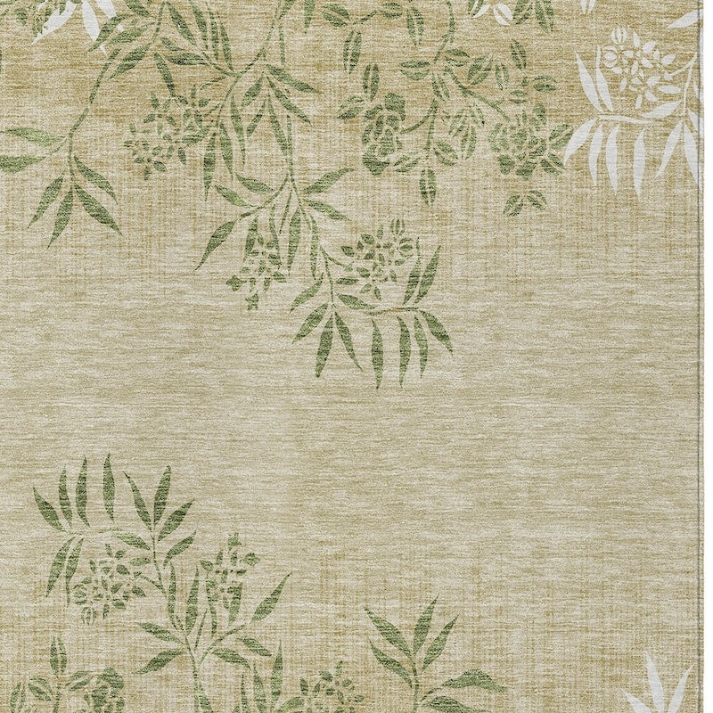 HomeRoots Floral Transitional Rectangle Outdoor Rug