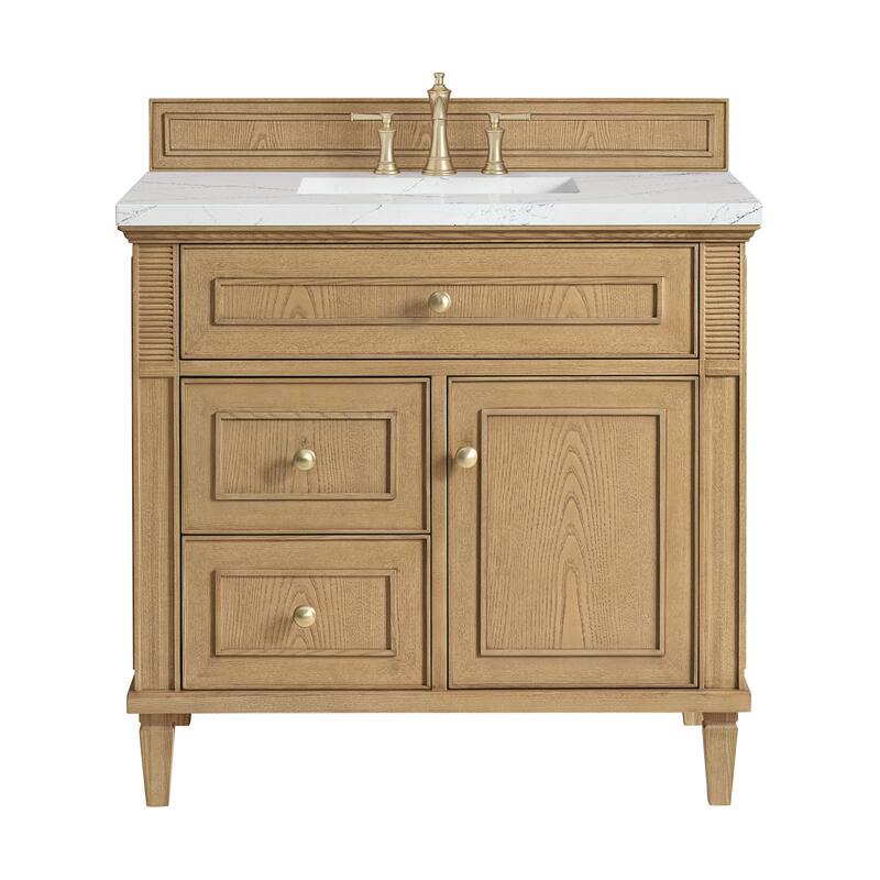 James Martin Vanities 424-V36-3ENC Lorelai 36" Single Basin Wood - Light Natural Oak