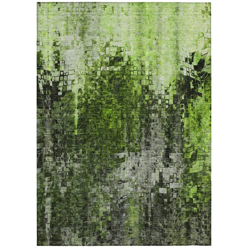HomeRoots Abstract Transitional Rectangle Outdoor Rug
