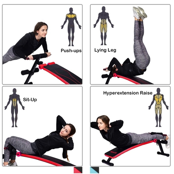SuperFit Folding Weight Bench Adjustable Sit up Board Workout