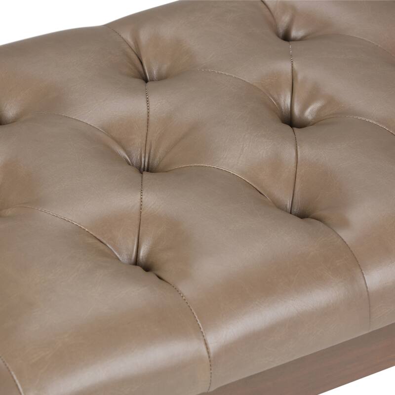 WYNDENHALL Hopewell 48 inch Wide Traditional Rectangle Ottoman Bench