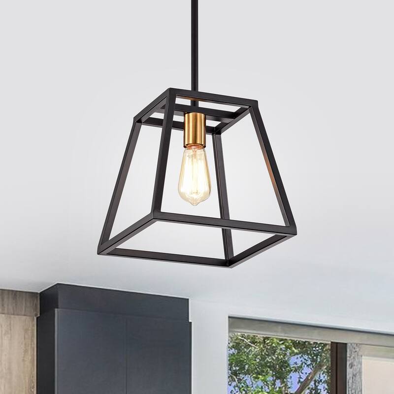 Matte Black 1 Light Dimmable Mini Pendant with 54" Rods - 67*10*10