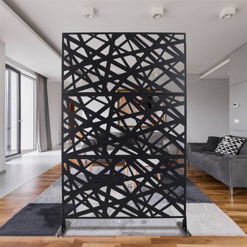 Outdoor & Indoor Freestanding Privacy Screen Privacy Screen 76"H×48"W