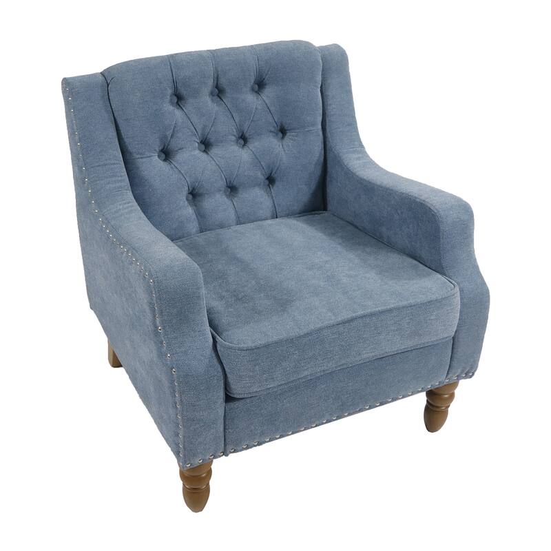 Accent Chair with Button Tufted Upholstered Armchair