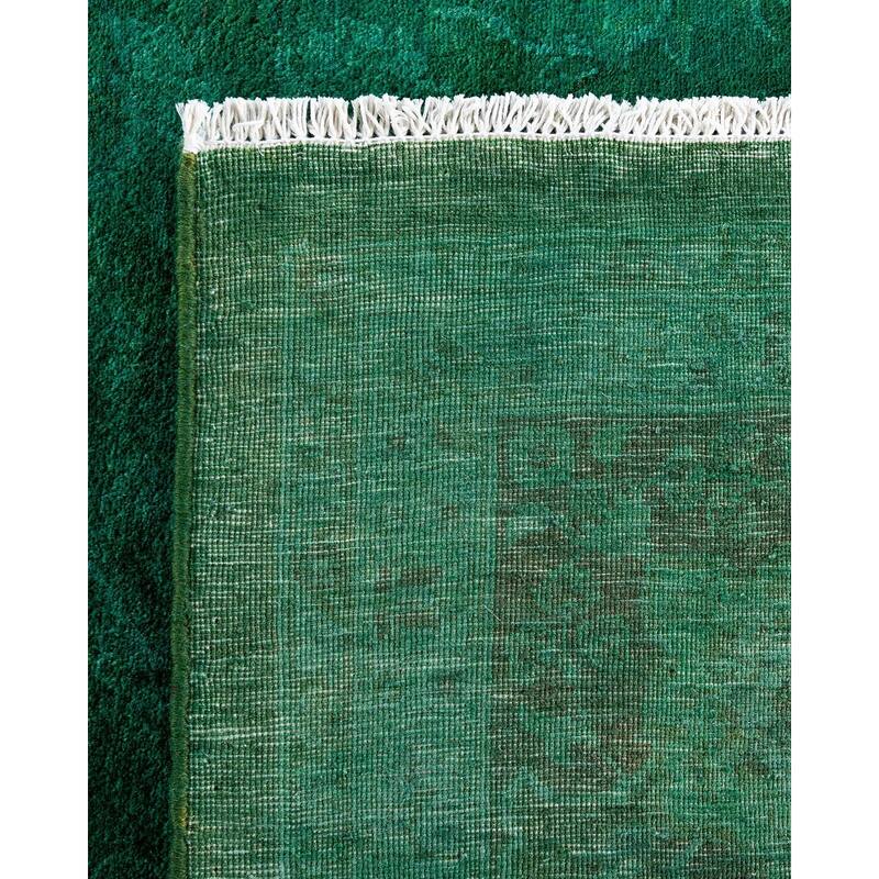 Contemporary Overdyed Wool Hand Knotted Area Rug - 6' 1" x 9' 3"