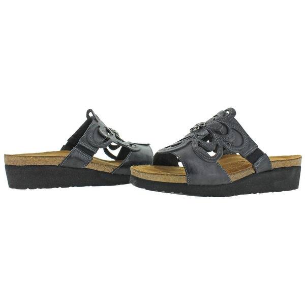 Shop Naot Women S Sandy Leather Dual Strap Slip On Casual Wedge