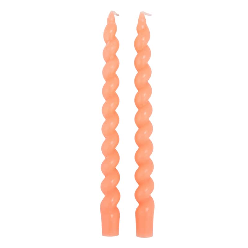 Unscented Twisted Taper Candles in Box - 0.88"L x 0.88"W x 10.0"H