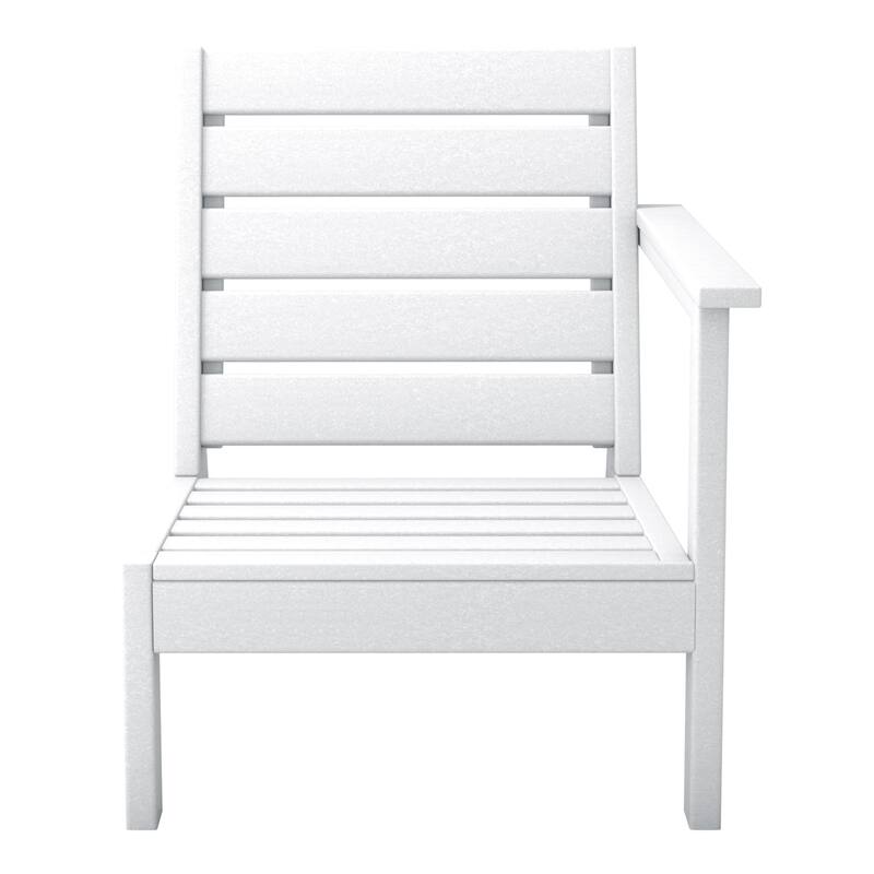 Polytrends Birchwood All Weather HDPE Outdoor Patio Deep Seating Right Arm Facing Chair