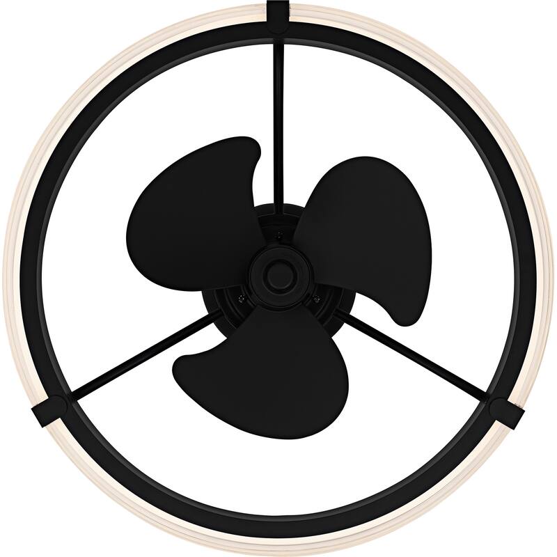 Elrod Integrated LED Matte Black Ceiling Fan Light