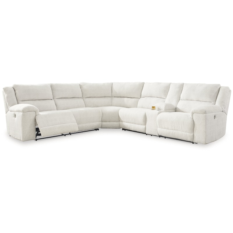 Signature Design by Ashley Keensburg White 3-Piece Power Reclining Sectional