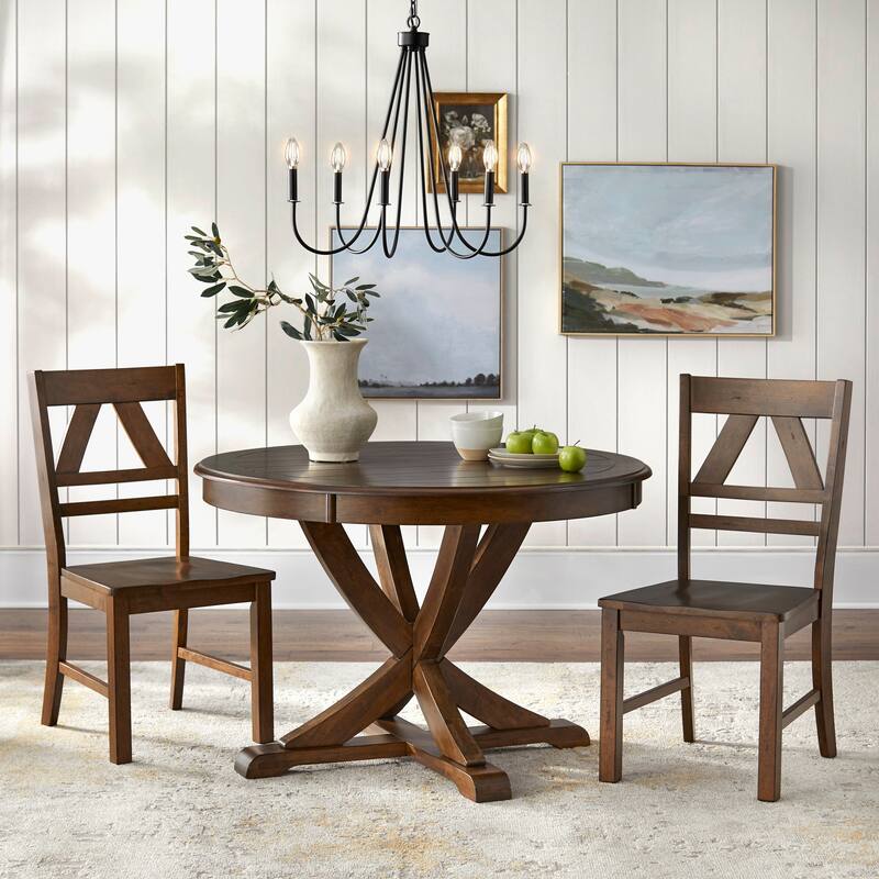 Simple Living Vintner Round Country-style Dining Table