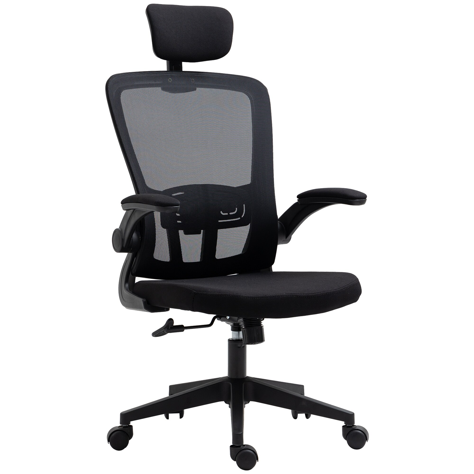 Vinsetto High Back Mesh Chair Home Office Task Computer Chair with Adjustable Height Lumbar Back Support Headrest and Arms On Sale Bed Bath Beyond 35926362