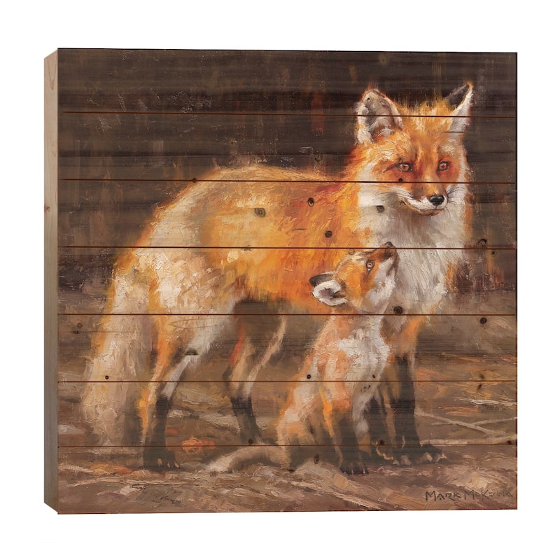 Admiration Print On Wood by Mark McKenna - Multi-Color - 26x26x1.5