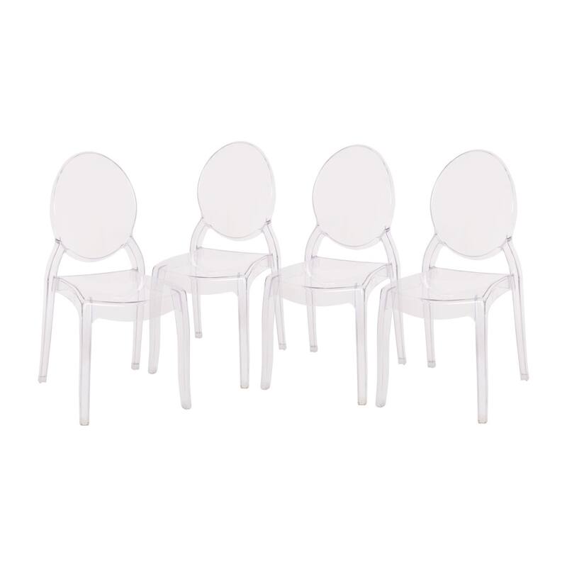 Set of 4 Extra Wide Resin All-Weather Banquet Chairs - 20.5"D x 17"W x 37.25"H