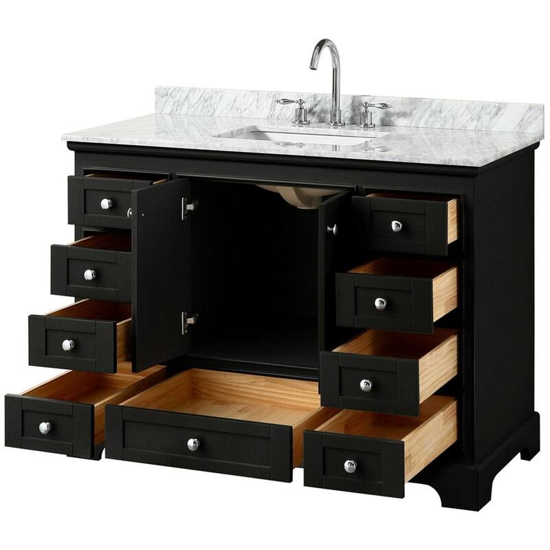 Wyndham Collection Deborah 48" Free Standing Single Vanity Set with