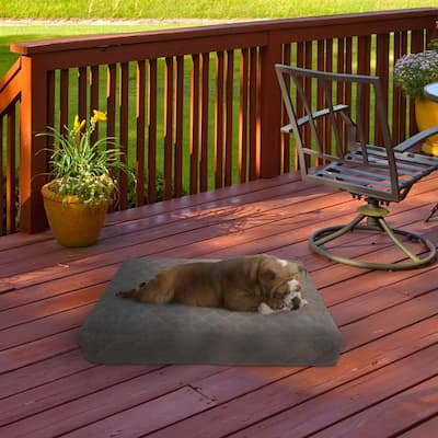 PETMAKER 2-Layer Memory Foam Dog Bed with Machine Washable Cover