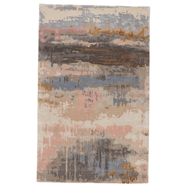 Shop Ilsted Handmade Abstract Blush Light Blue Area Rug 7 10 X