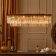 preview thumbnail 14 of 19, 12-Light Glam Fringe Crystal Chandelier for Dining Room Antique Gold+Clear Crystal