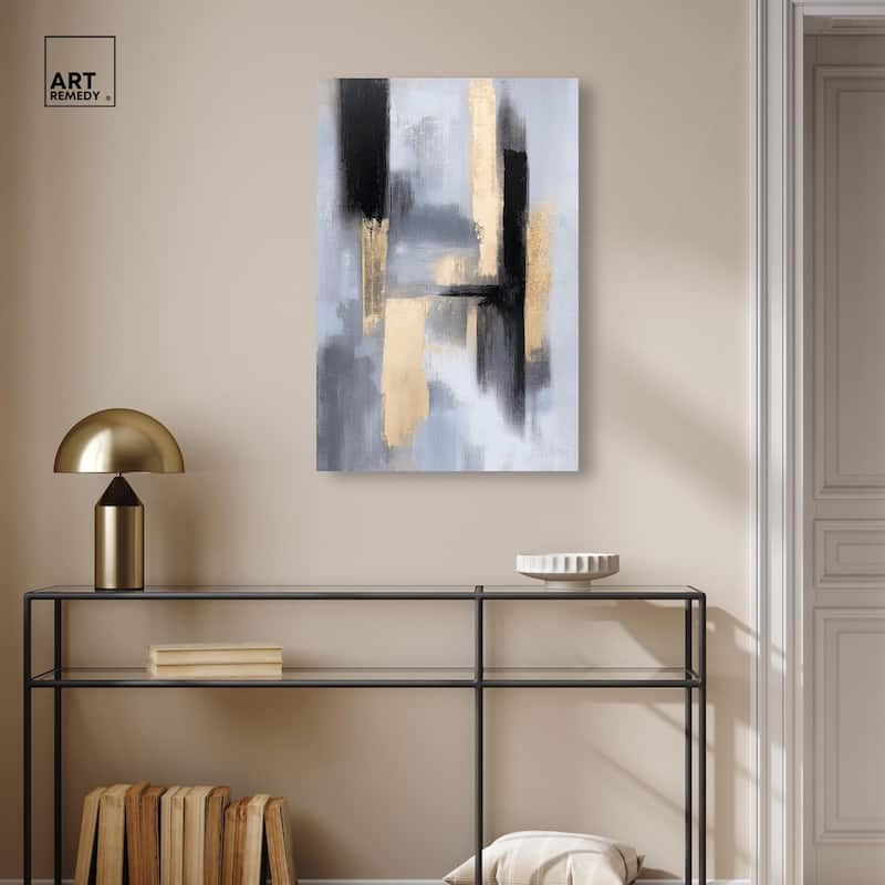Onyx and Aureolin I Canvas by Art Remedy, Gallery Wrapped