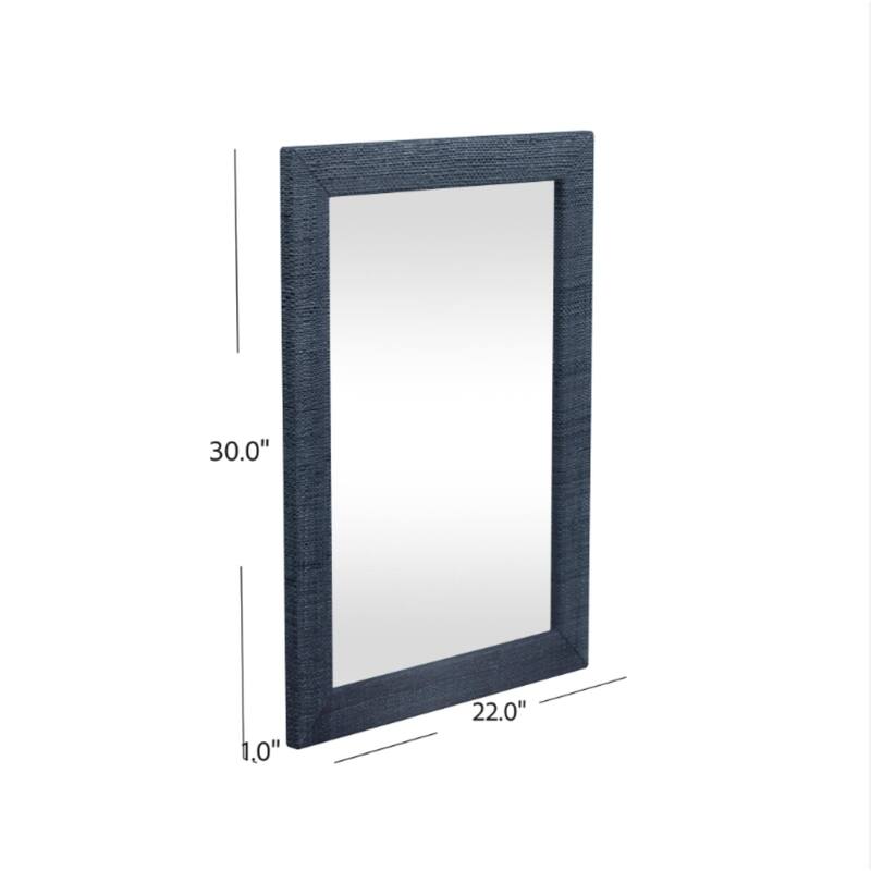 Indigo Road by Egypt Sherrod x East at Main Gia Raffia Rectangular Mirror