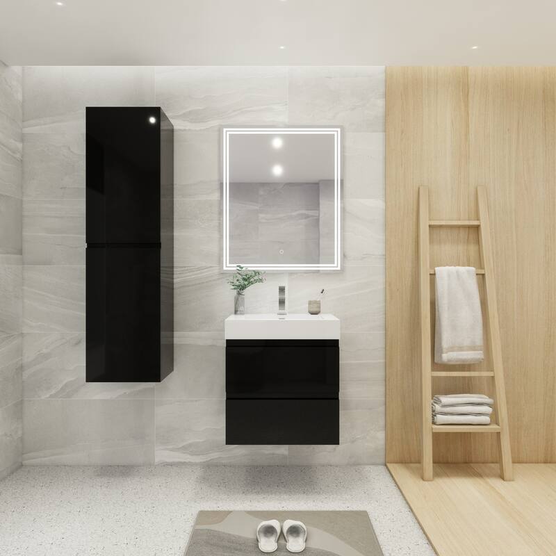 Baillie 24'' Wall-Mounted Vanity with Reinforced Acrylic Sink