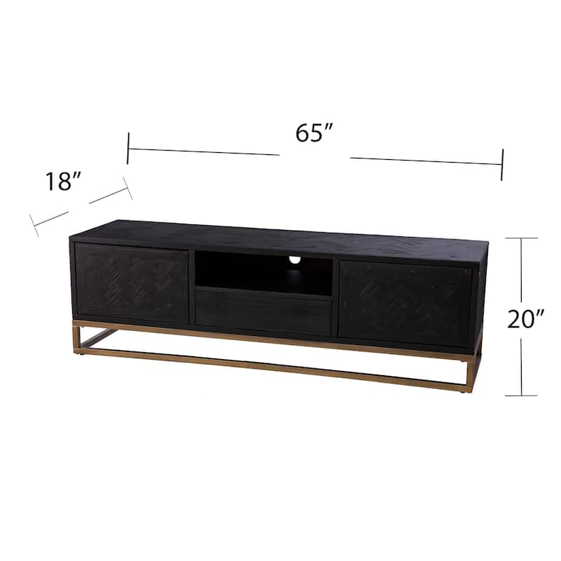 SEI Furniture Delgany Contemporary Black Media TV Stand for TV's up to 63"