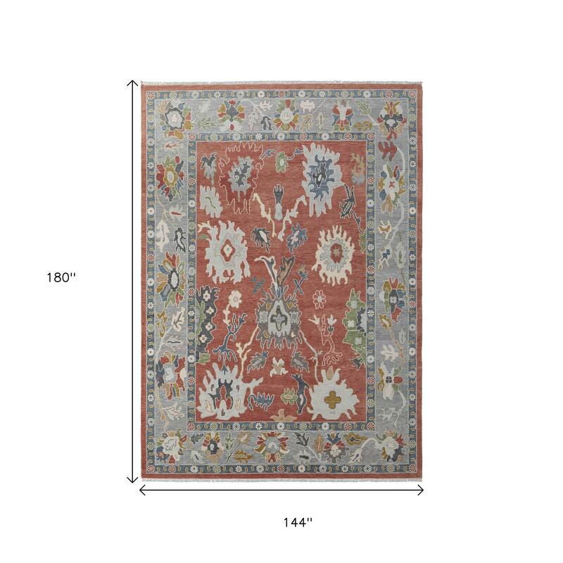 HomeRoots Floral Bohemian Rectangle Area Rug - 180.00 in. x 144.00 in. x 0.20 in.