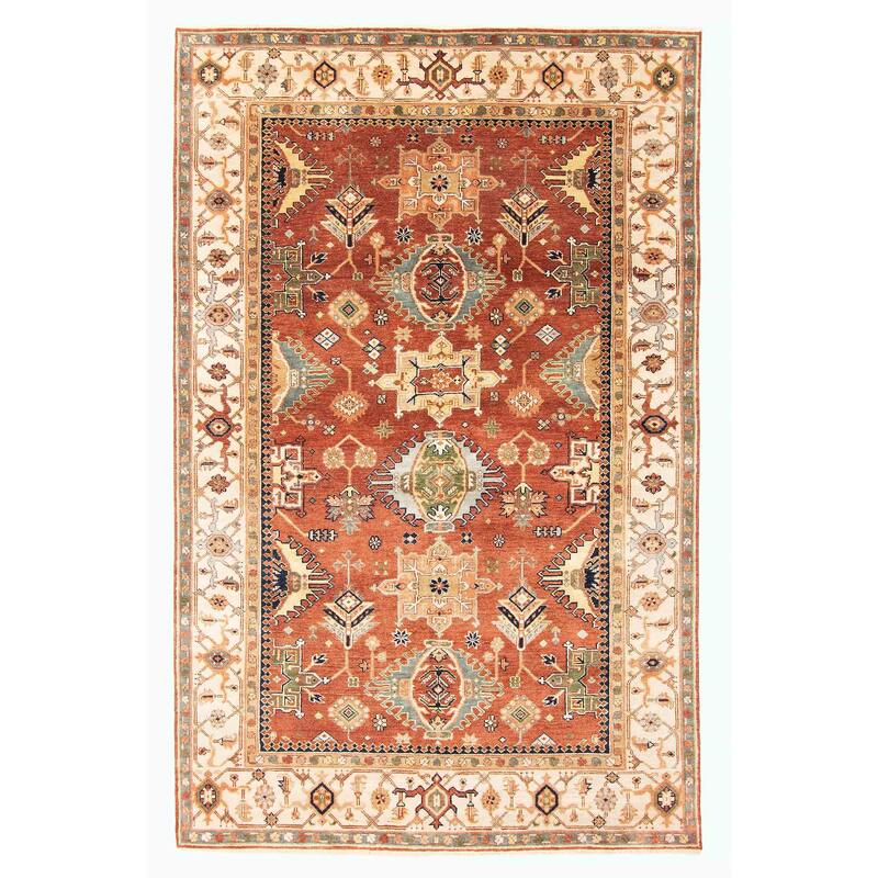 ECARPETGALLERY Hand-knotted Jules Sultane Copper Wool Rug - 5'10 x 9'1 - Copper - 5'10 x 9'1