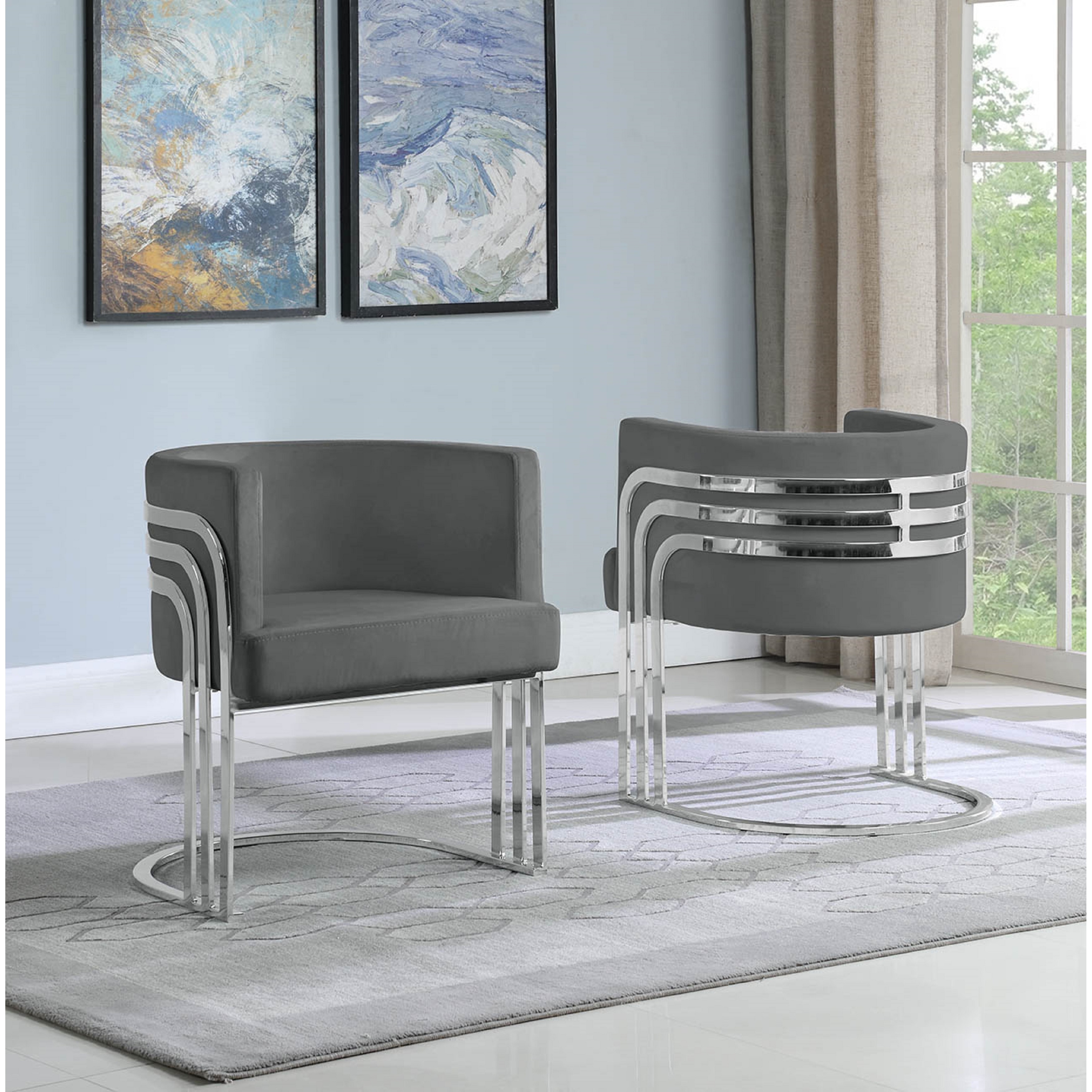 Accent chair chrome legs online