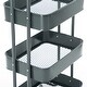 preview thumbnail 23 of 51, 4-Tier Metal Utility Cart with Wheels Storage Shelves Organizer Trolley Cart