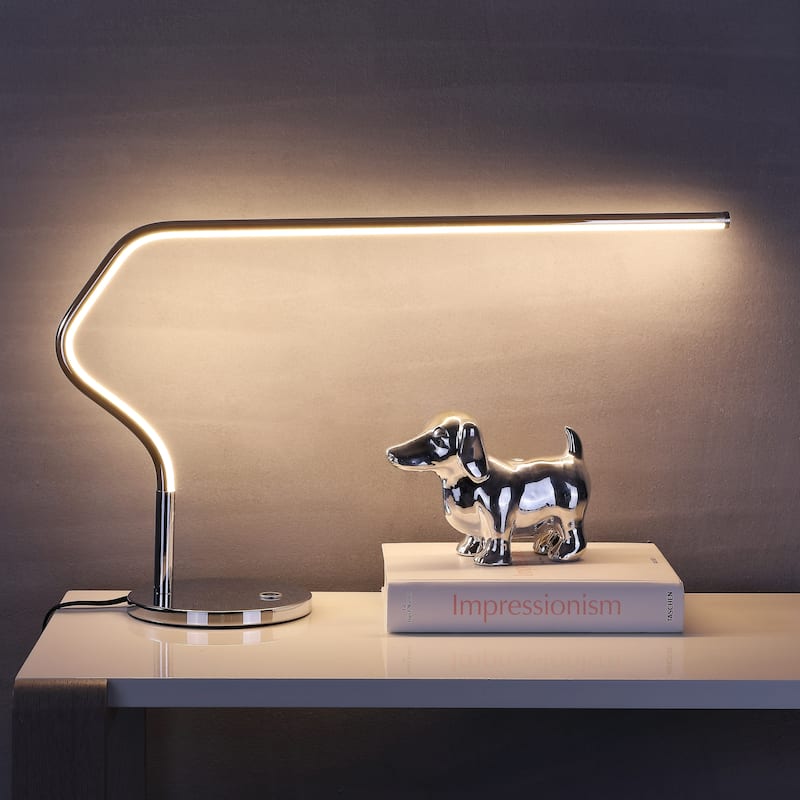 Natalie 15" LED Integrated Task Lamp, Chrome by JONATHAN Y