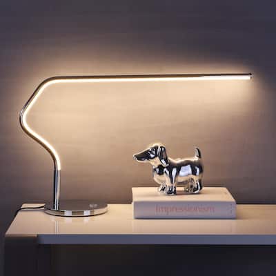 Natalie 15" LED Integrated Task Lamp, Chrome by JONATHAN Y