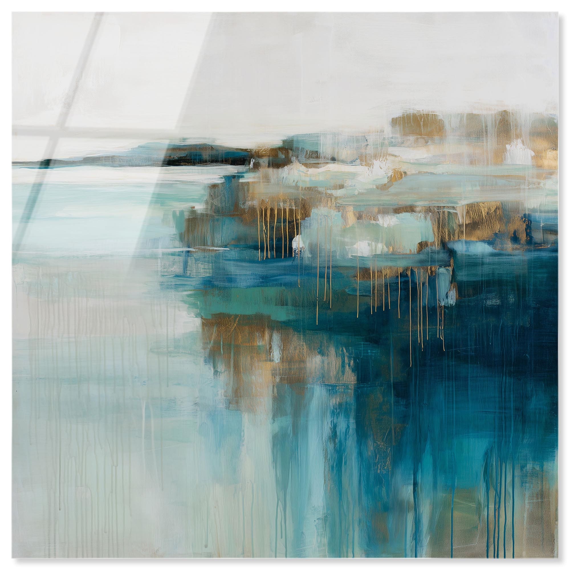 Cascade II Coastal Bathroom Art Acrylic Print by Art Remedy