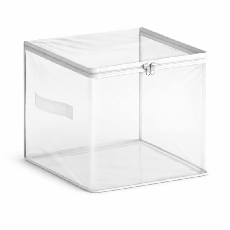 Sorbus Clear Storage Bag - Foldable Large Plastic Bags with Zipper & Carry Handles - Single Pack