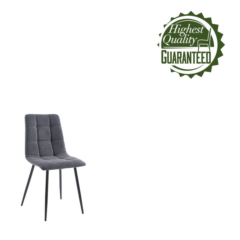 Porthos Home Tomas Fabric Dining Chairs with Steel Legs, Set of 2