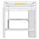 preview thumbnail 9 of 9, Full Size Loft Bed with L-shaped Desk,Wardrobe and Storage Shelves,Cottage Design